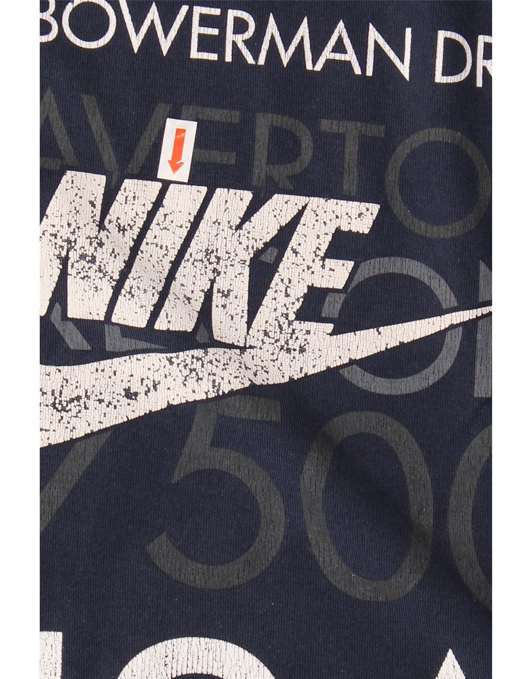 T-shirt grafica da uomo NIKE Top Large in cotone color block blu navy