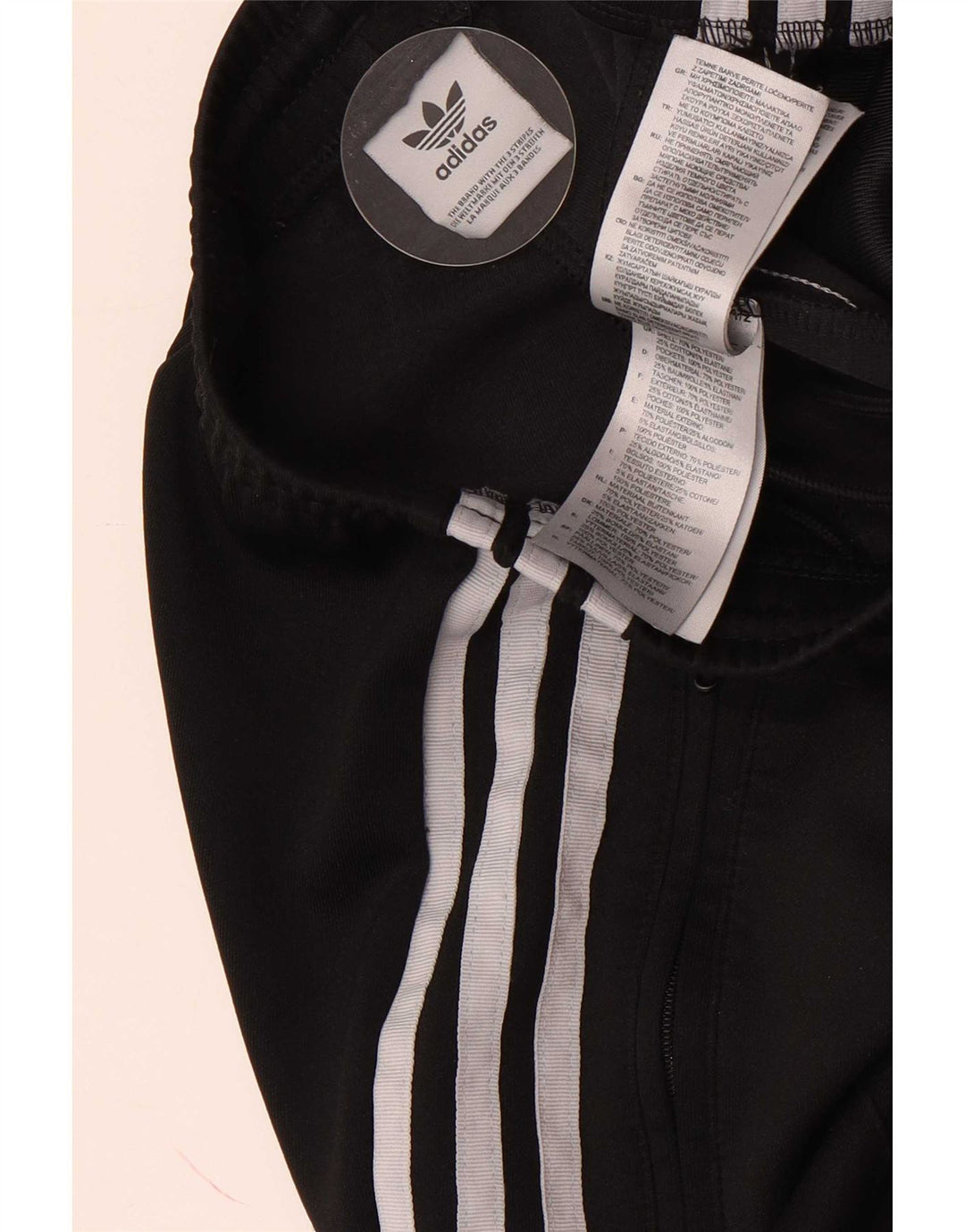 Pantaloni da tuta da uomo Adidas Small neri in poliestere