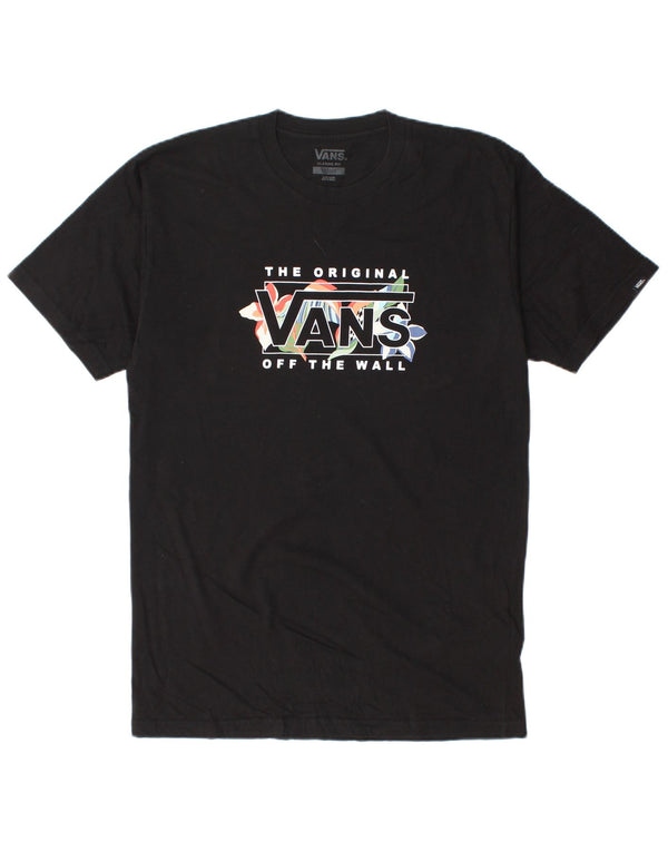 T-shirt grafica da uomo con vestibilità classica Vans, cotone medio nero