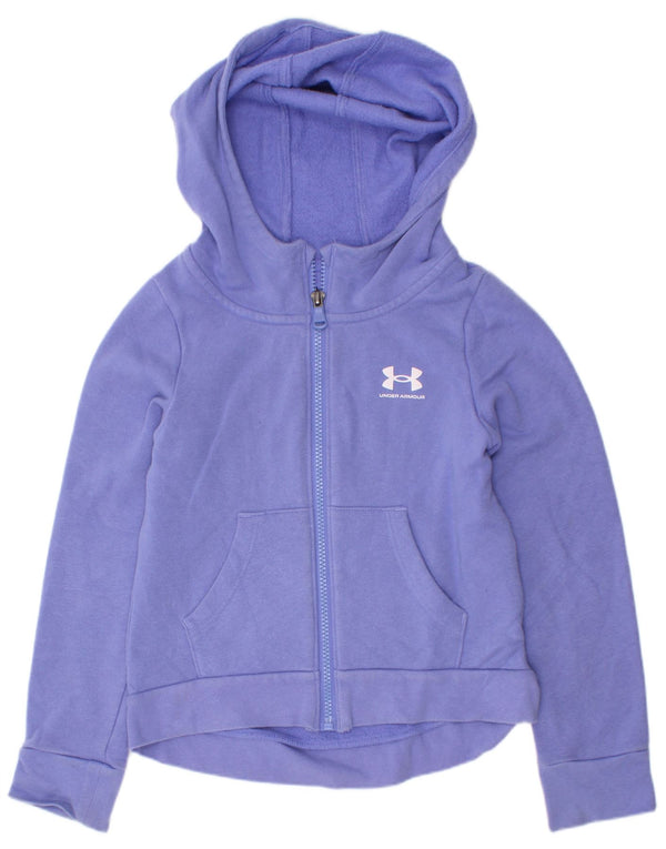Felpa con cappuccio e zip per ragazze Under Armour 6-7 anni XS in cotone viola