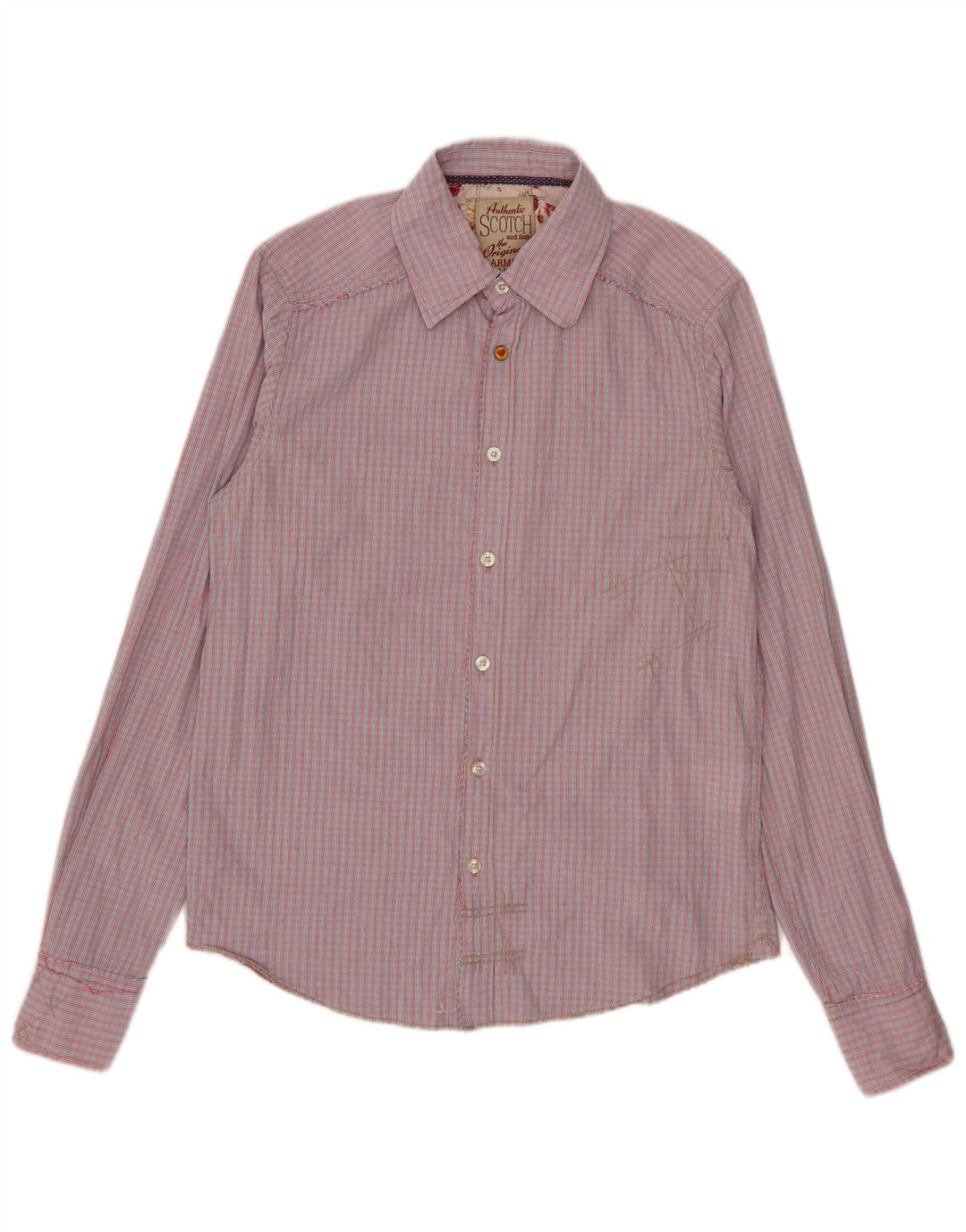Camicia da uomo Scotch & Soda in cotone a quadri rossi piccoli