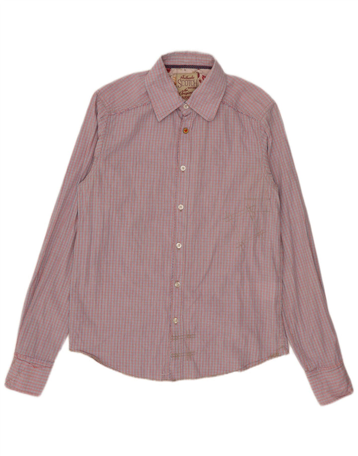 Camicia da uomo Scotch & Soda in cotone a quadri rossi piccoli