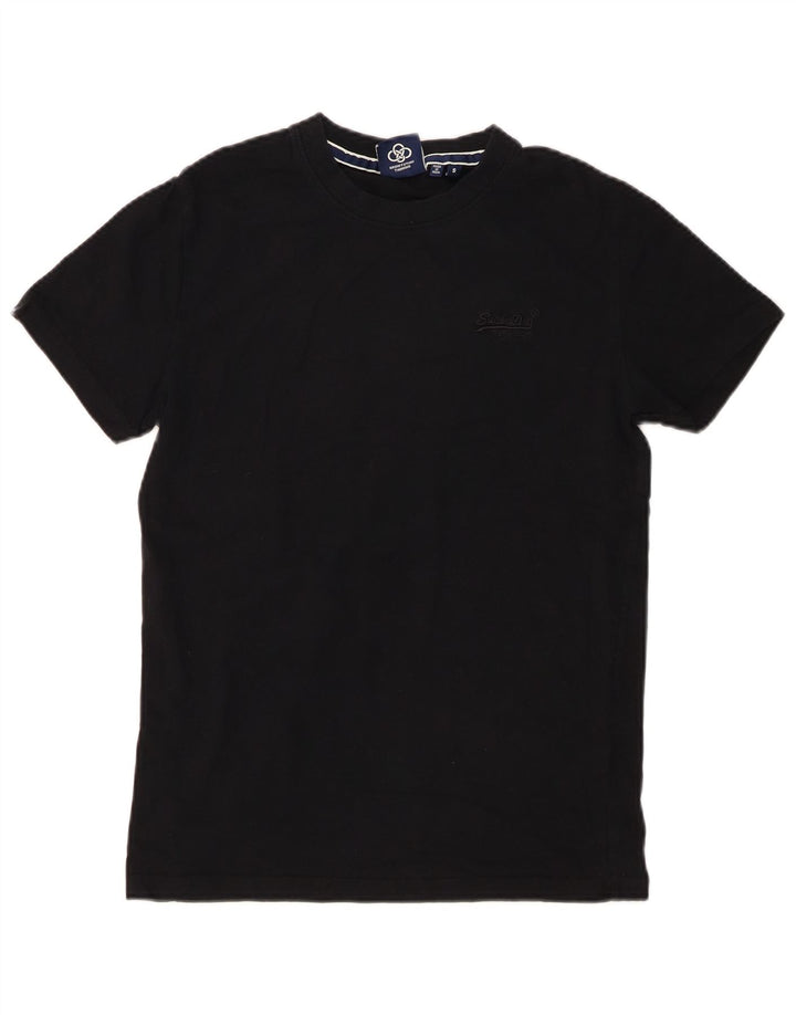 T-shirt da uomo Superdry Top Small in cotone nero