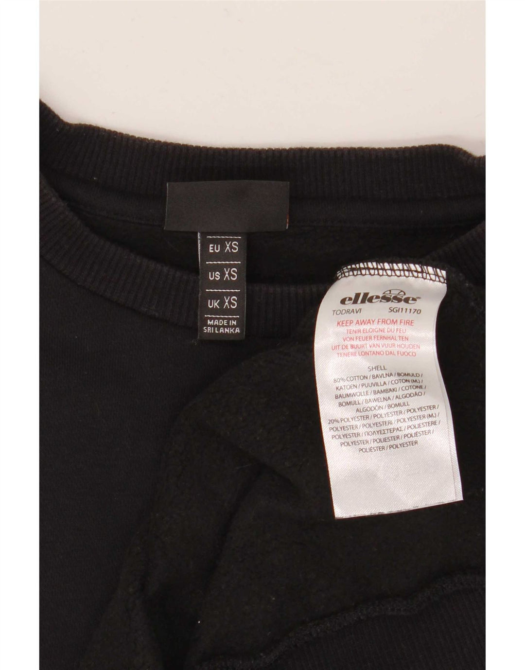 Felpa grafica da uomo Ellesse maglione XS cotone nero