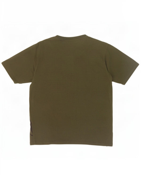 T-shirt grafica da uomo AUSTRALIAN L'ALPINA Top grande in cotone kaki