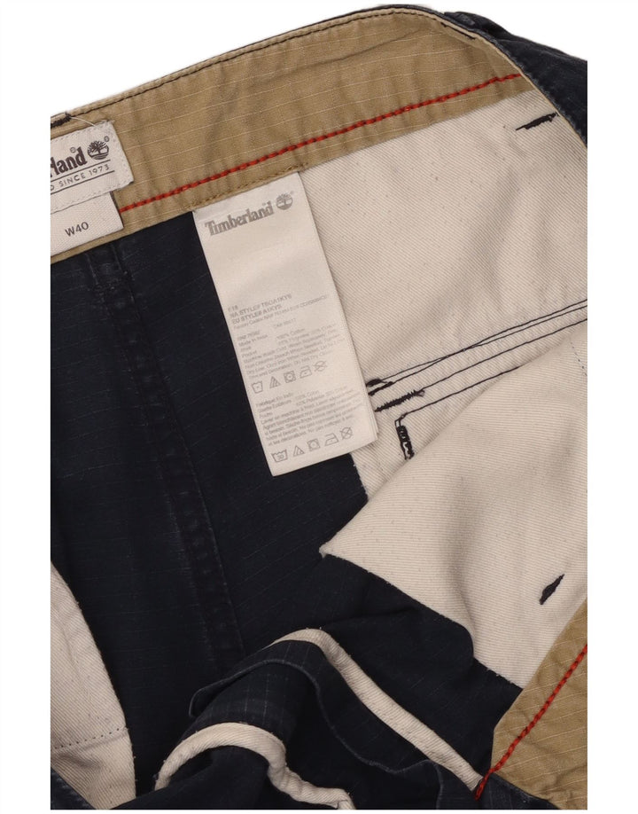 Pantaloncini cargo da uomo TIMBERLAND W40 XL in cotone blu navy