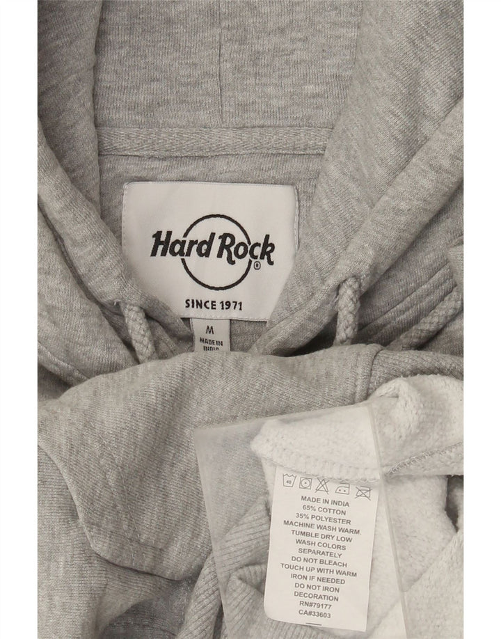 Felpa con cappuccio invecchiata da uomo Hard Rock Cafe Bruxelles, grigio medio chiazzato