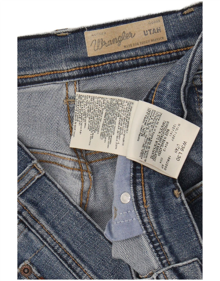 Jeans WRANGLER da uomo Utah dritti W36 L30 cotone blu