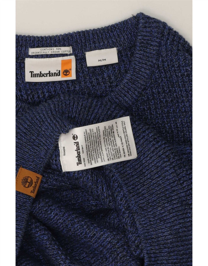 Maglione maglione girocollo da uomo Timberland in cotone blu medio