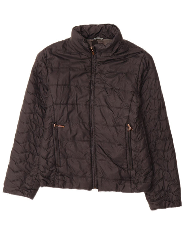 Giacca imbottita da donna Zara UK 12 nylon nero medio