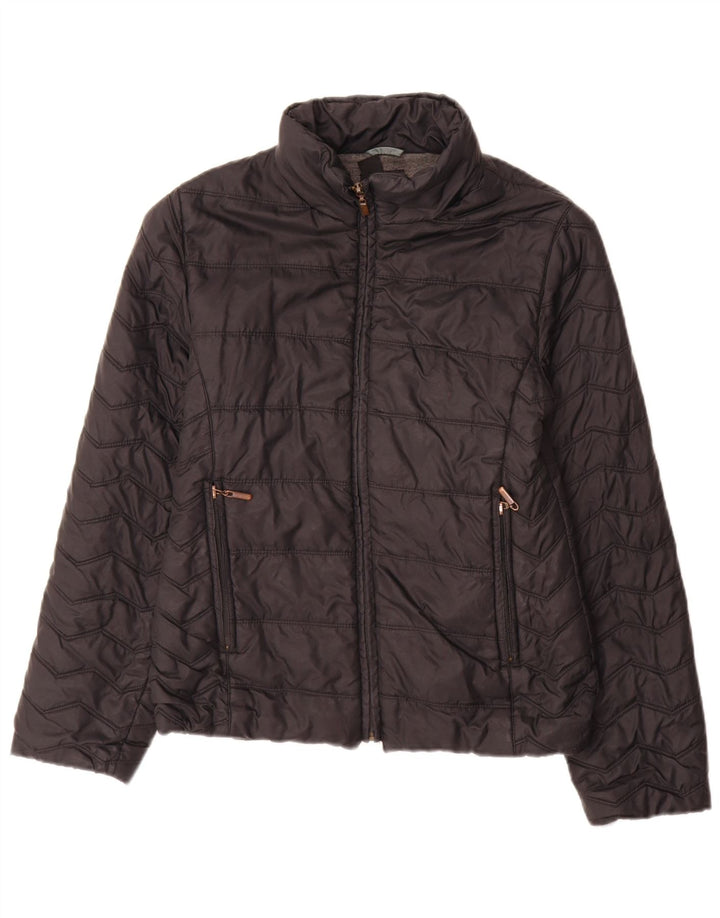 Giacca imbottita da donna Zara UK 12 nylon nero medio