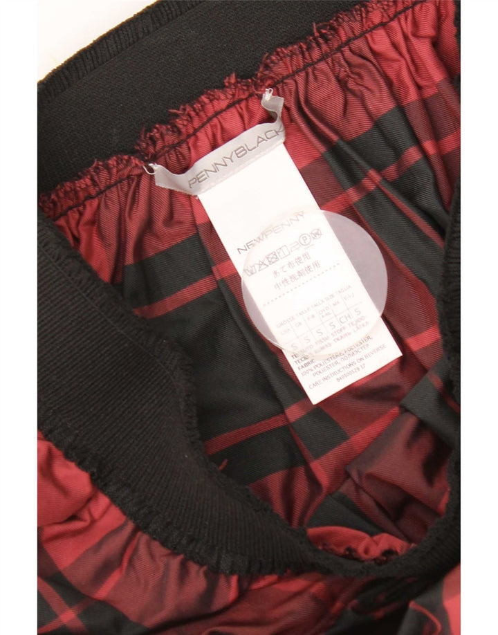 Gonna svasata da donna Penny Black piccola W26 in poliestere a quadri bordeaux