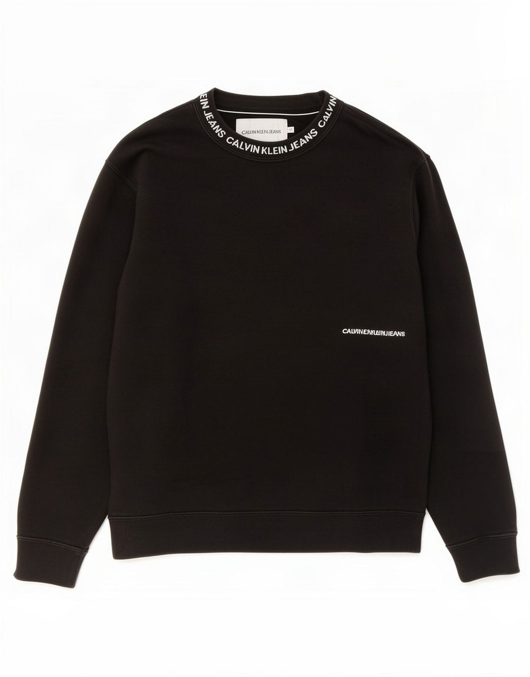 Calvin Klein Jeans Felpa grafica da uomo Maglione medio cotone nero