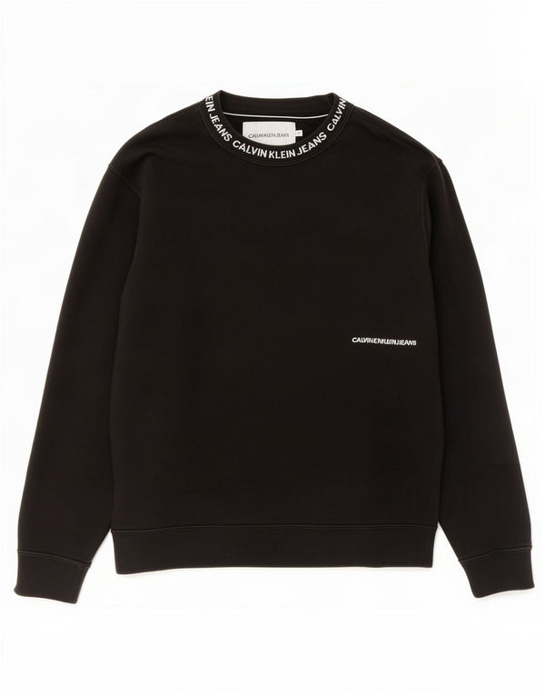 Calvin Klein Jeans Felpa grafica da uomo Maglione medio cotone nero