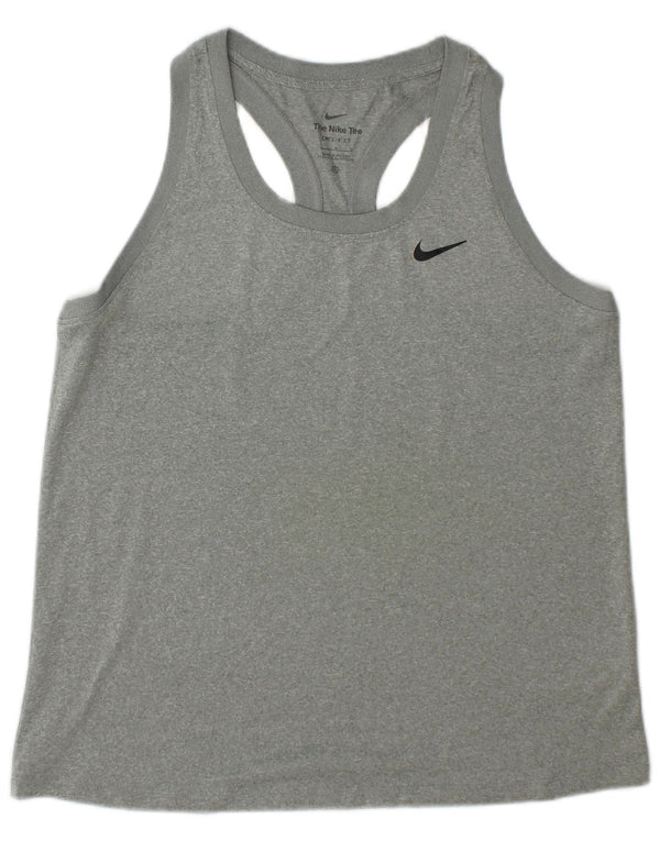 Canotta Nike Dri Fit da uomo, grande, in poliestere grigio