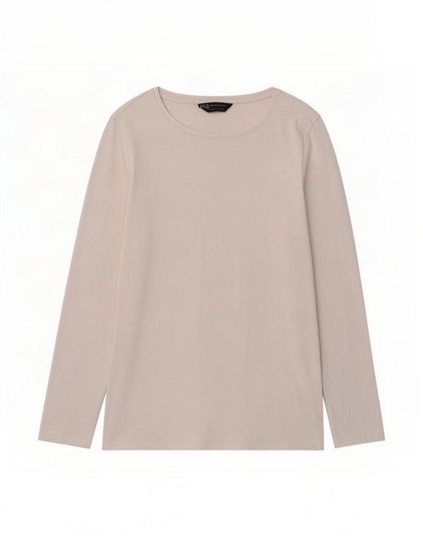 Marks & Spencer Top da donna manica lunga UK 12 cotone bianco medio