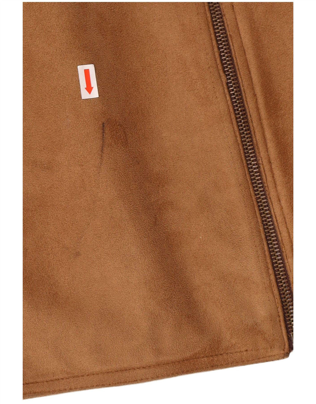 EMPORIO E.G.A Giubbotto bomber in pelle scamosciata da uomo UK 42 XL Beige
