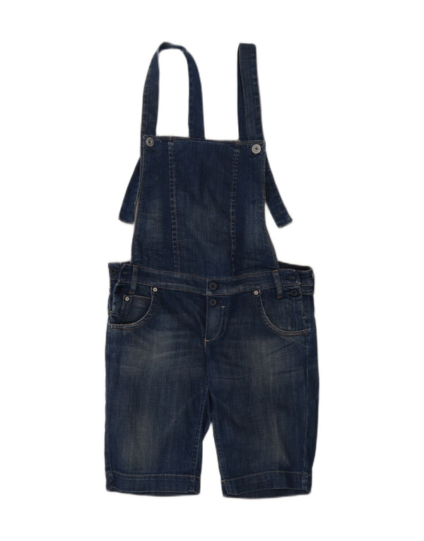 Pantaloncini di jeans salopette da donna Meltin' Pot W31 cotone blu navy medio