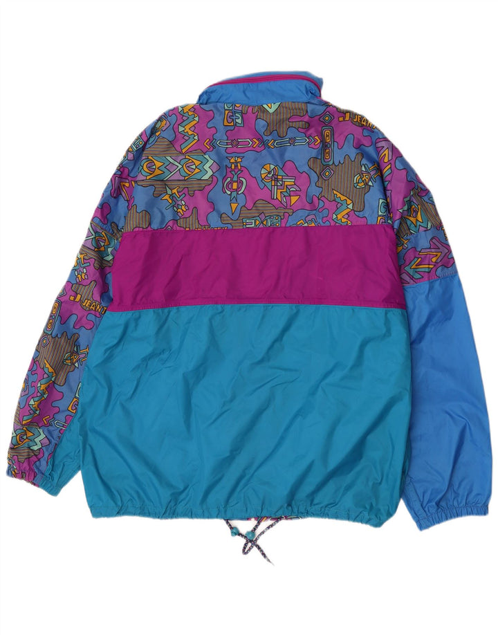 Giacca antipioggia da uomo J Jeantex con motivo astratto IT 50/52 XL Blu Colourblock