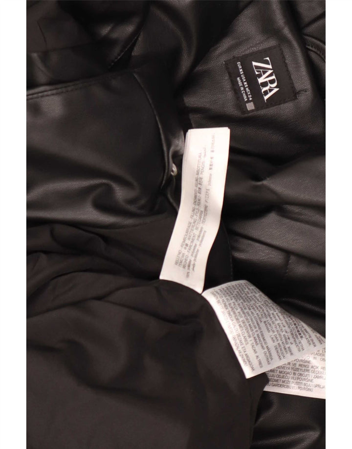 Giacca imbottita oversize corta da donna Zara UK 6 XS poliestere nero