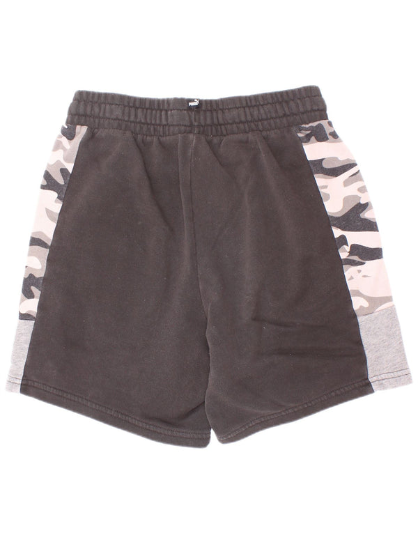 Pantaloncini sportivi Puma da bambino 13-14 anni in cotone mimetico nero