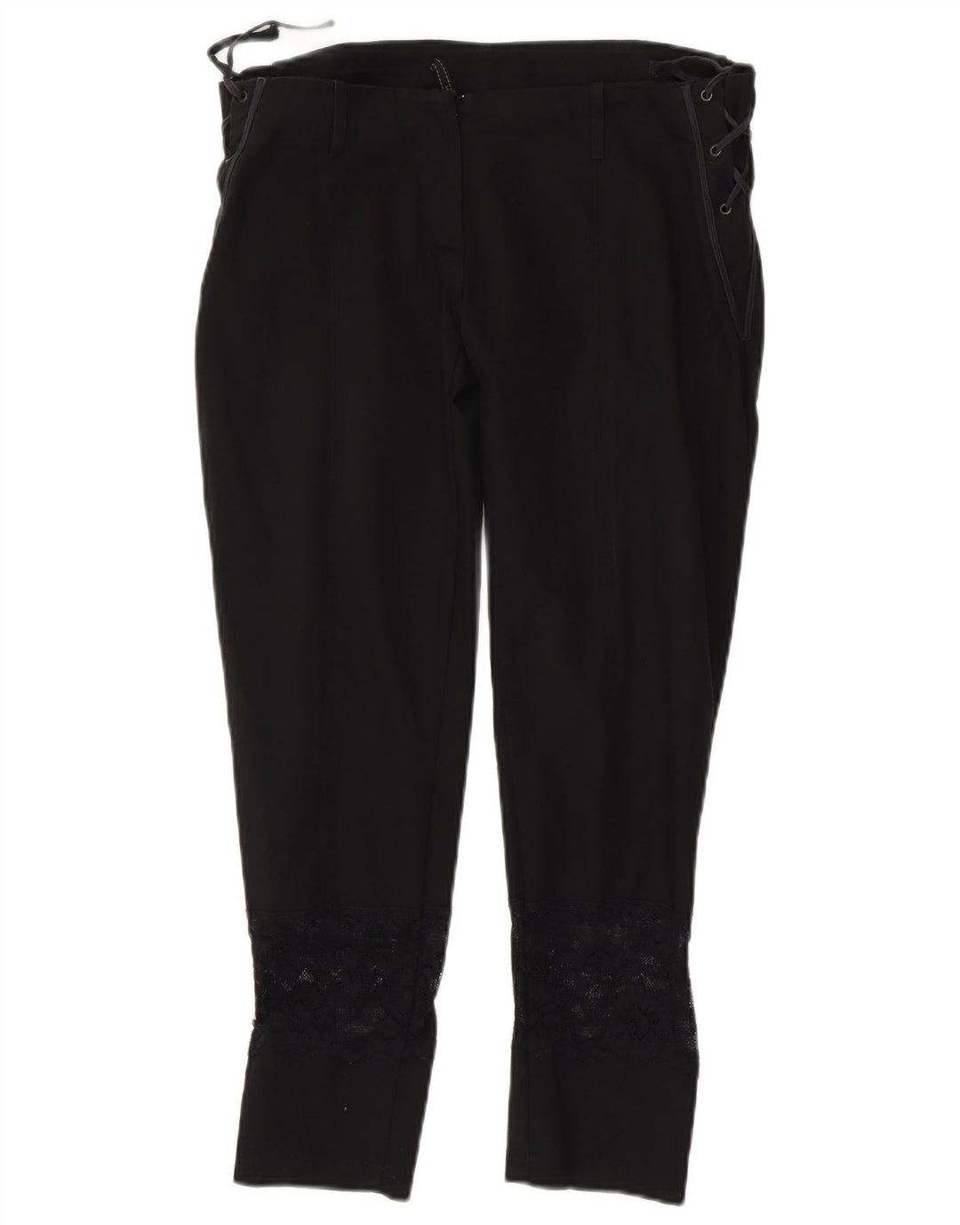 Pantaloni corti slim da donna vintage W34 L25 neri