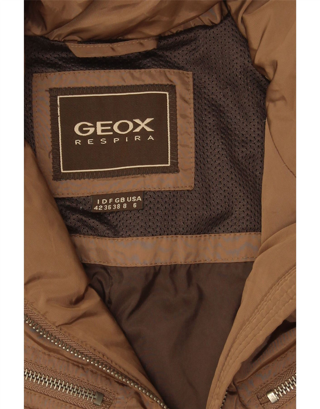 Giacca imbottita oversize da donna Geox Respira UK 8 Small Beige Poliestere
