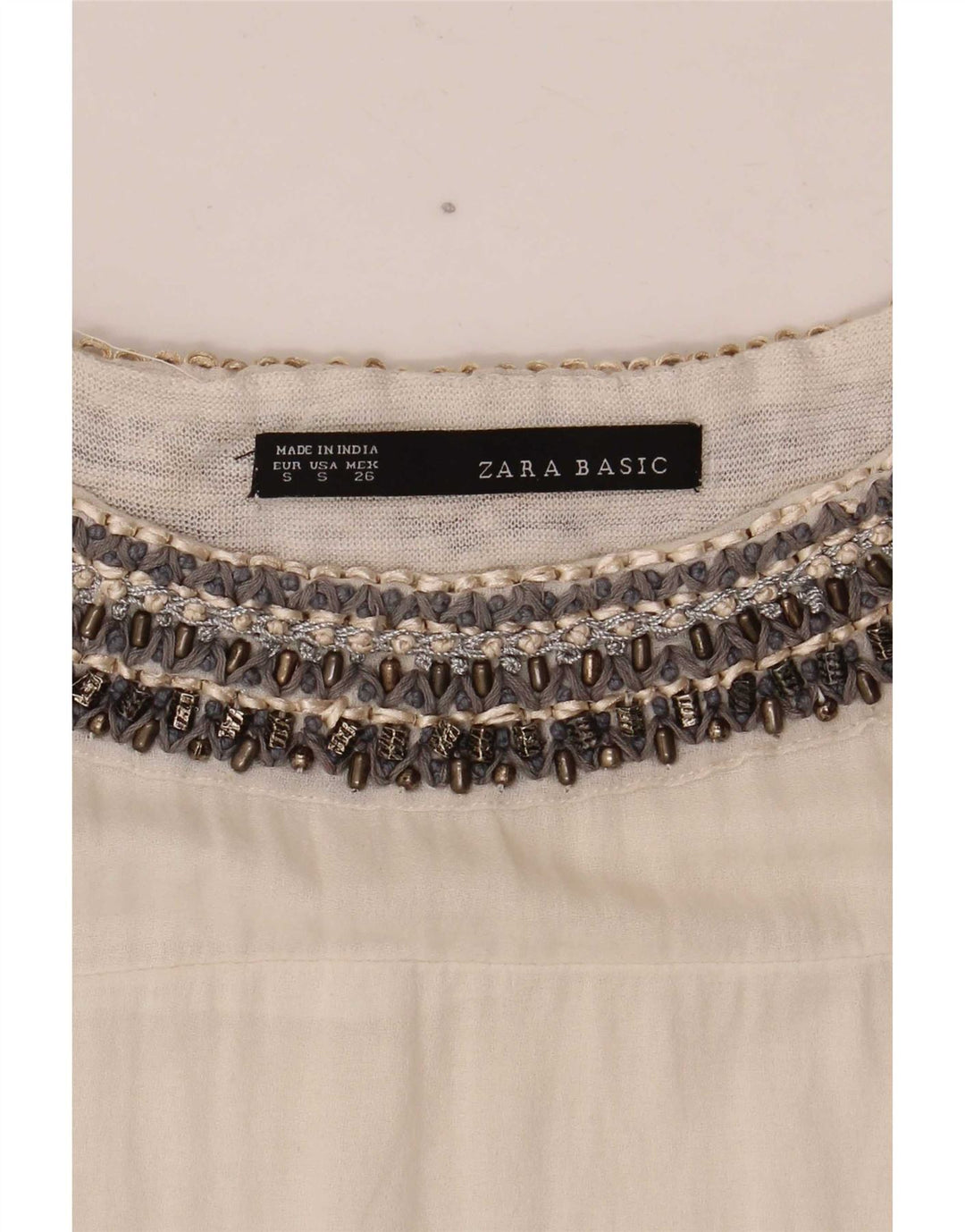 Camicetta oversize da donna Zara UK 10 piccola bianca