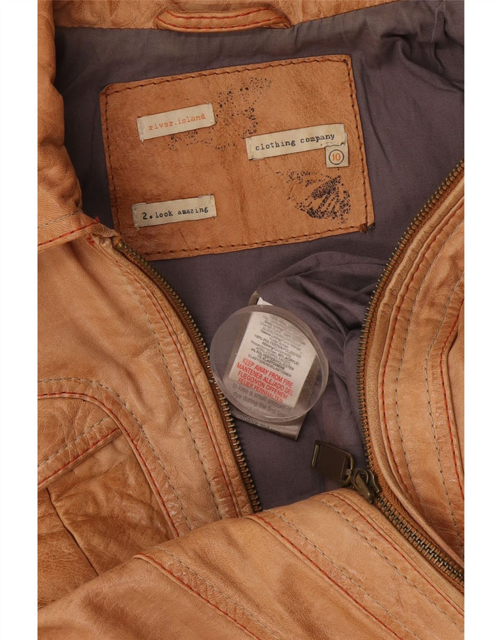 Giacca bomber da donna River Island UK 10 Small Beige Colourblock