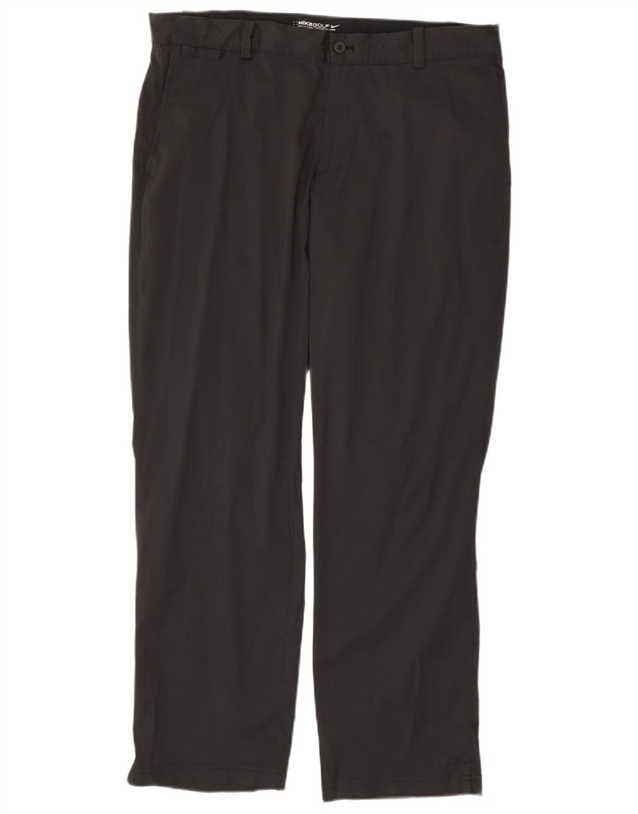 Pantaloni chino dritti Nike Dri Fit da uomo W35 L30 poliestere nero