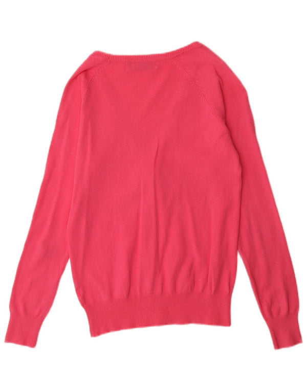 Maglione cardigan da donna Zara UK 12 cotone rosa medio