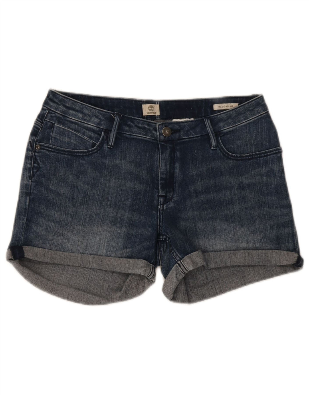 Pantaloncini di jeans da donna Timberland W29 cotone blu navy medio