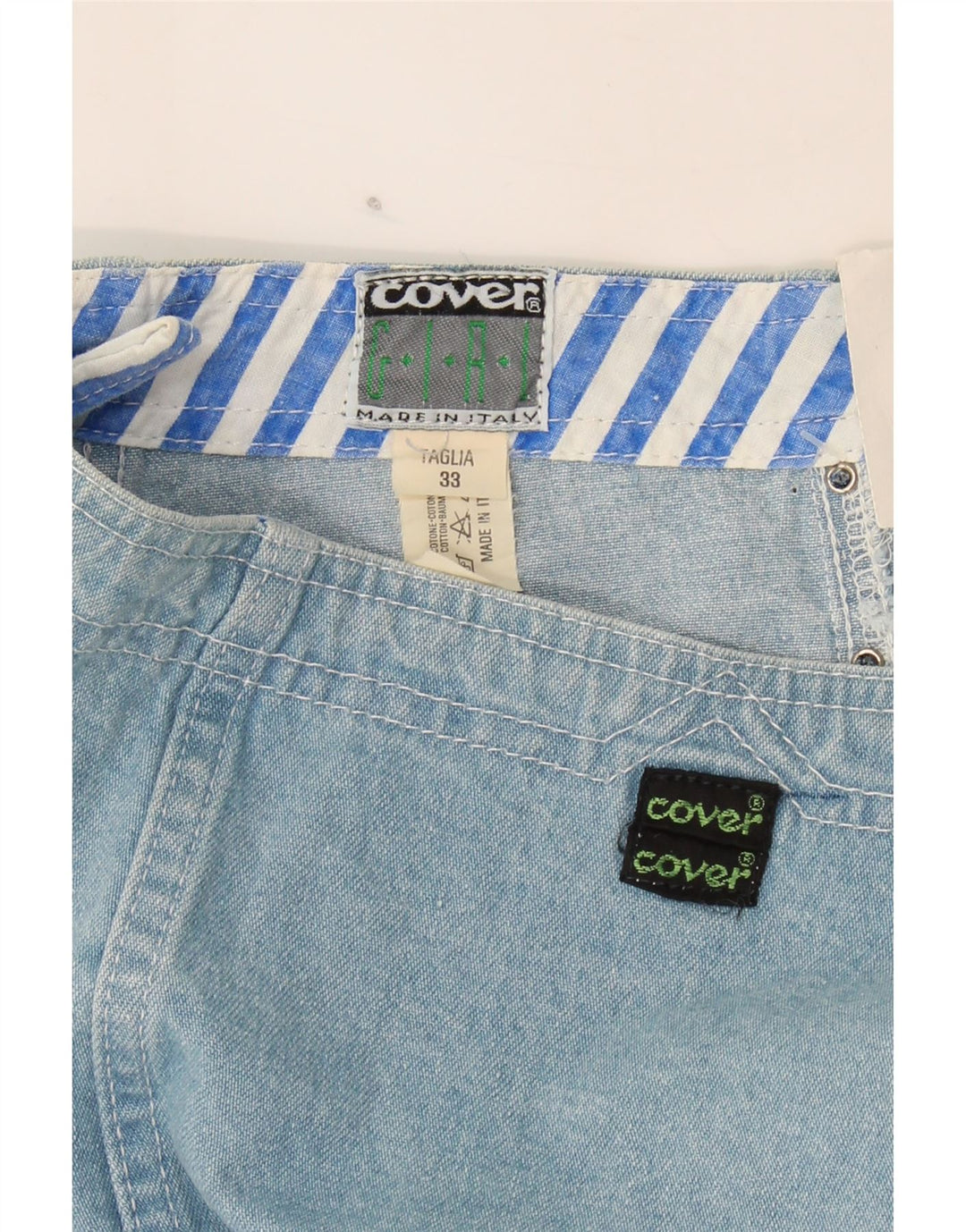 COVER Womens Denim Skirt W33 Large  Blue Cotton Vintage Cover and Second-Hand Cover from Messina Hembry 