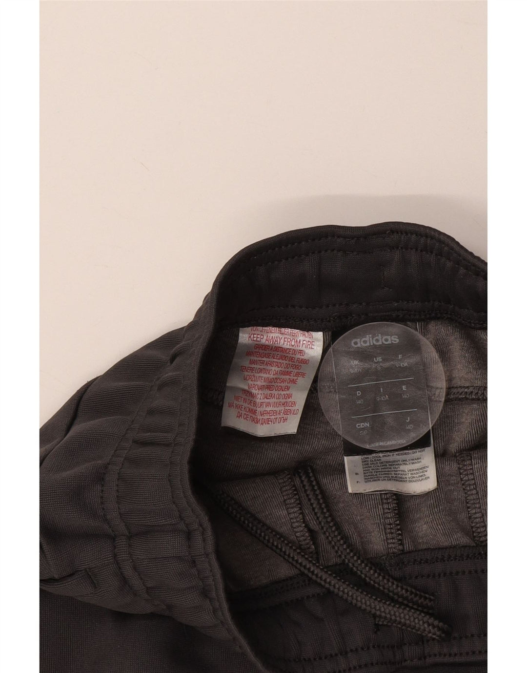 Pantaloni della tuta da ragazzo ADIDAS Joggers 9-10 anni in cotone grigio