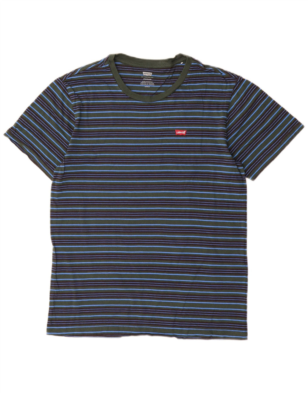 T-shirt standard da uomo Levi's Top piccola in cotone a righe blu navy