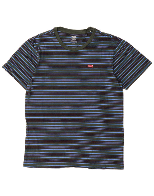 T-shirt standard da uomo Levi's Top piccola in cotone a righe blu navy