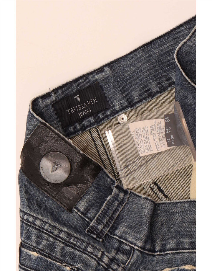 Jeans Straight Uomo Trussardi IT 48 Medio W32 L34 Blu Cotone
