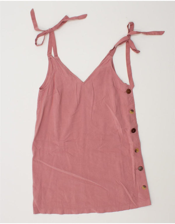 Abito sottoveste da donna Topshop UK 8 piccolo in viscosa rosa