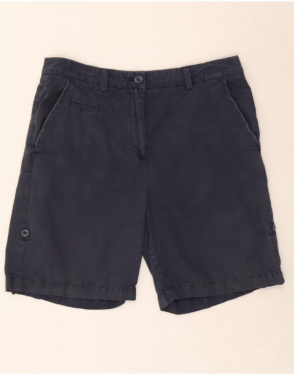 Pantaloncini chino da donna Marks & Spencer UK 12 medi W30 cotone blu navy