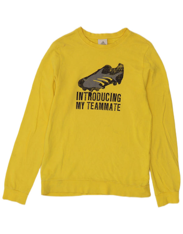 Adidas Mens Graphic Sweatshirt Jumper Medium Yellow
