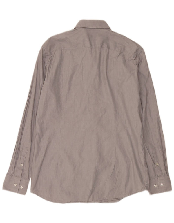 Camicia slim fit da uomo Hugo Boss taglia 42 16 1/2 grande cotone grigio