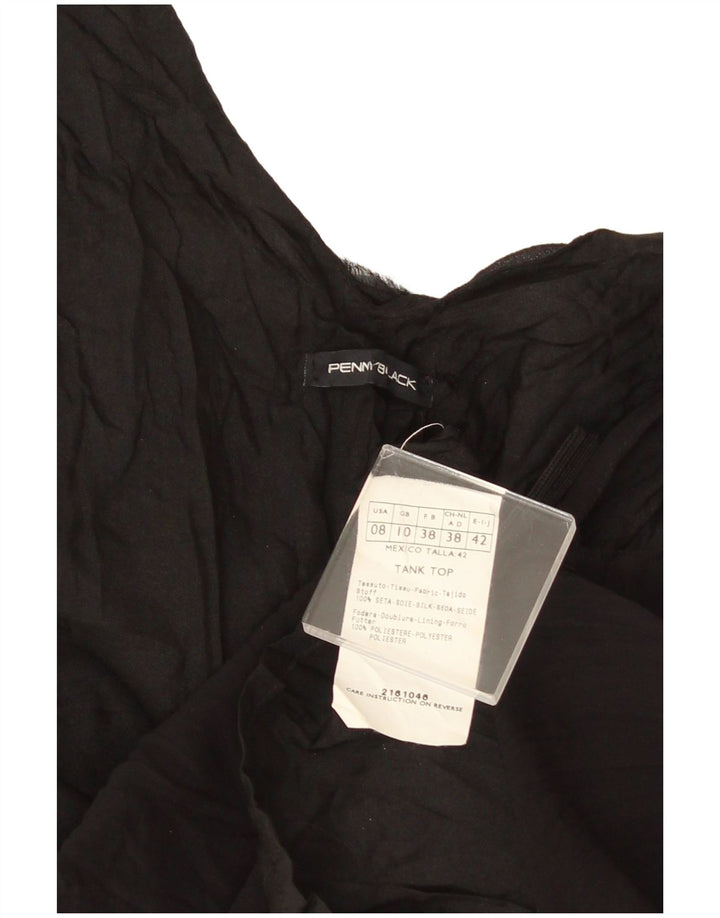 Canotta corta da donna Penny Black UK 10 piccola seta nera