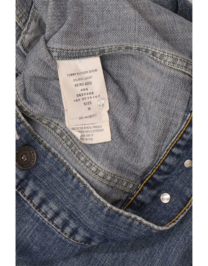 Giacca in denim da donna Tommy Hilfiger UK 12 cotone blu medio