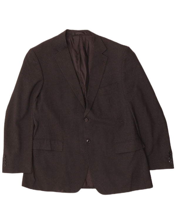 Giacca blazer a 2 bottoni Marks & Spencer da uomo UK 44 XL poliestere grigio