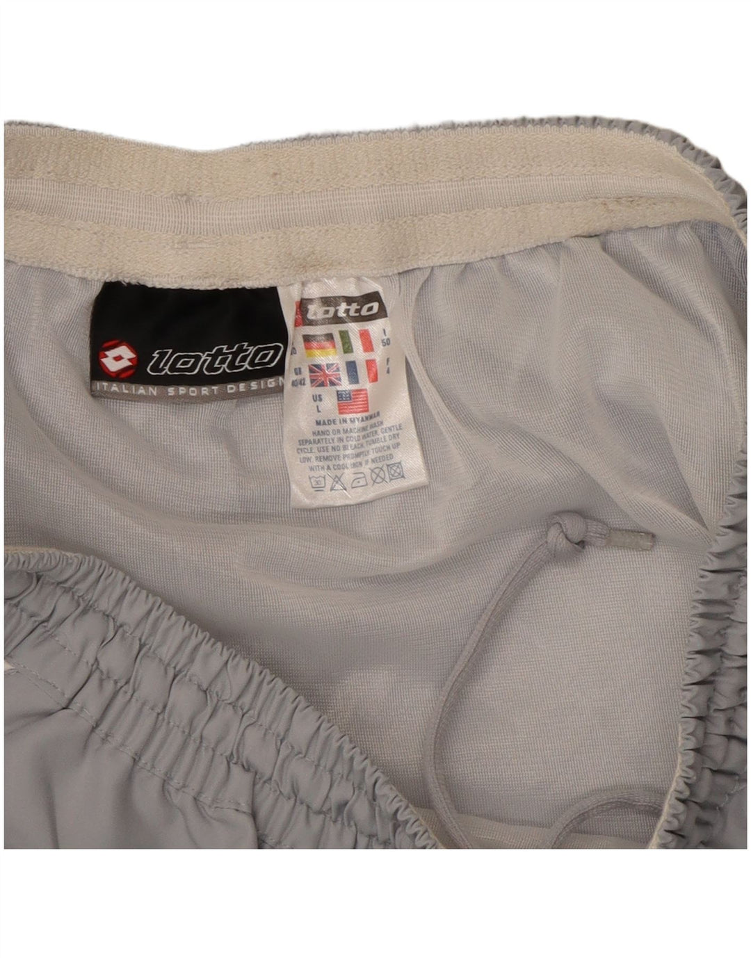 Pantaloncini sportivi da uomo Lotto UK 40/42 Large Grigio Colourblock Poliestere