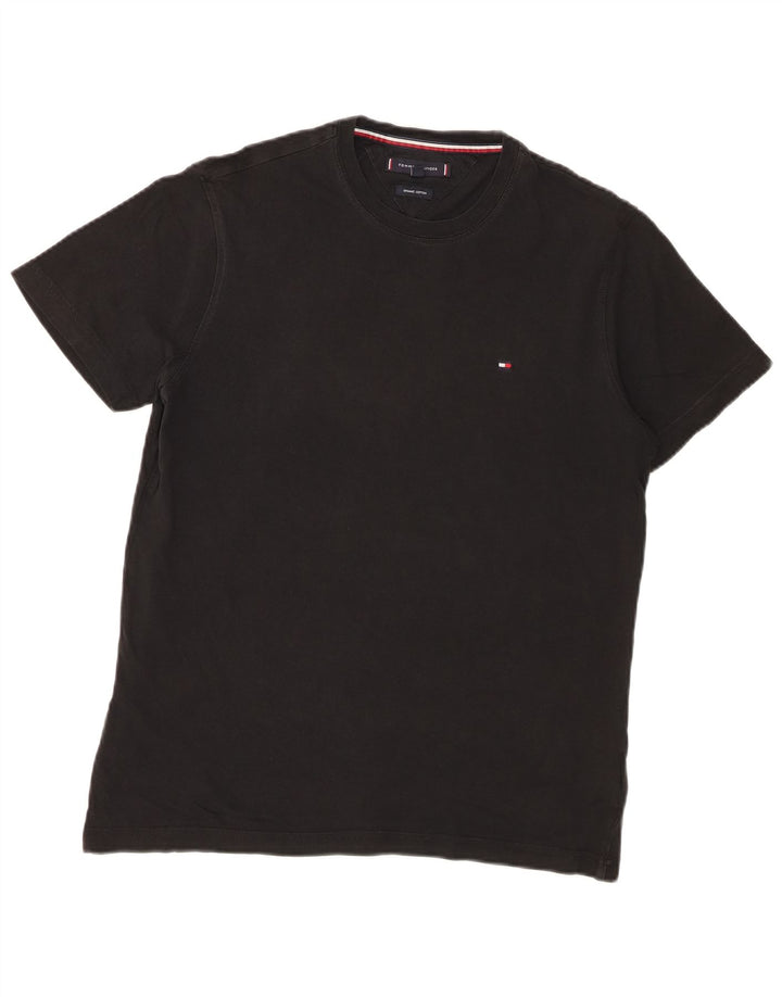 T-shirt da uomo Tommy Hilfiger Top in cotone nero medio