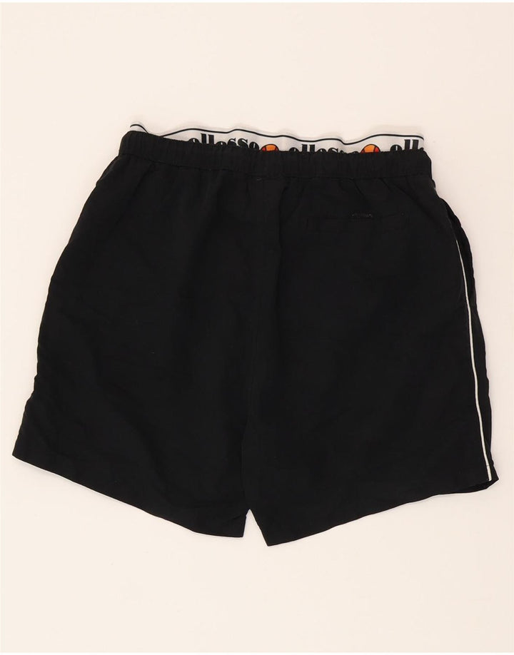 Pantaloncini sportivi grafici da uomo Ellesse, poliestere color block medio nero