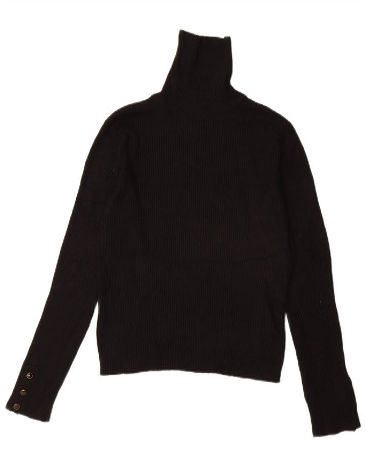Maglione maglione a collo alto da donna Lipsy UK 12 Viscosa nera media