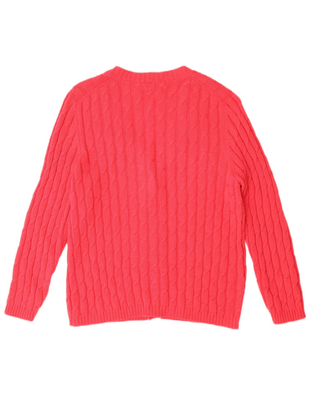 Maglione cardigan oversize da donna vintage UK 18 XL rosso