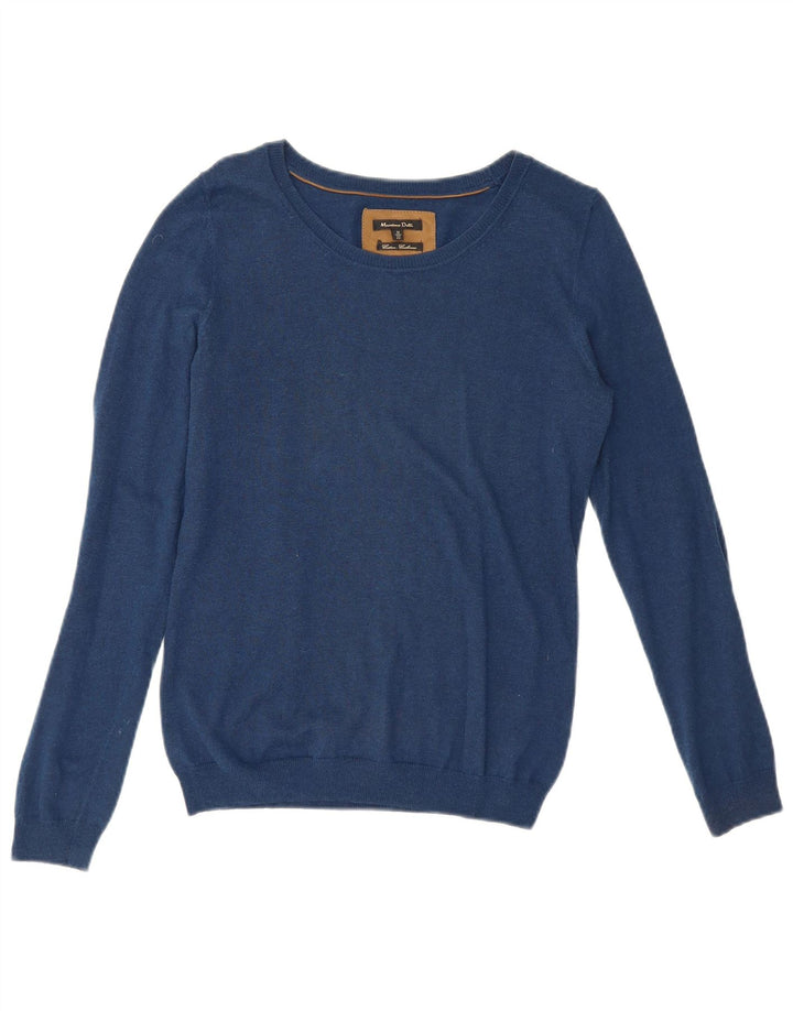 Maglione maglione con scollo a barca da donna Massimo Dutti UK 12 Blu medio